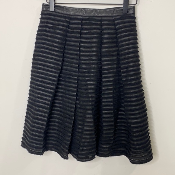 Burberry a line black skirt size 4